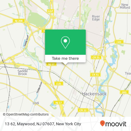 13 62, Maywood, NJ 07607 map