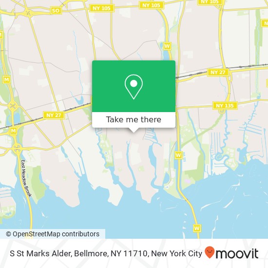 Mapa de S St Marks Alder, Bellmore, NY 11710