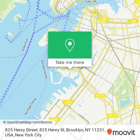 825 Henry Street, 825 Henry St, Brooklyn, NY 11231, USA map