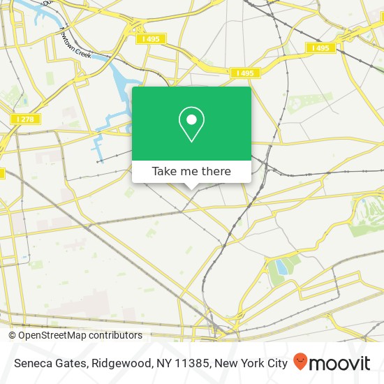 Mapa de Seneca Gates, Ridgewood, NY 11385