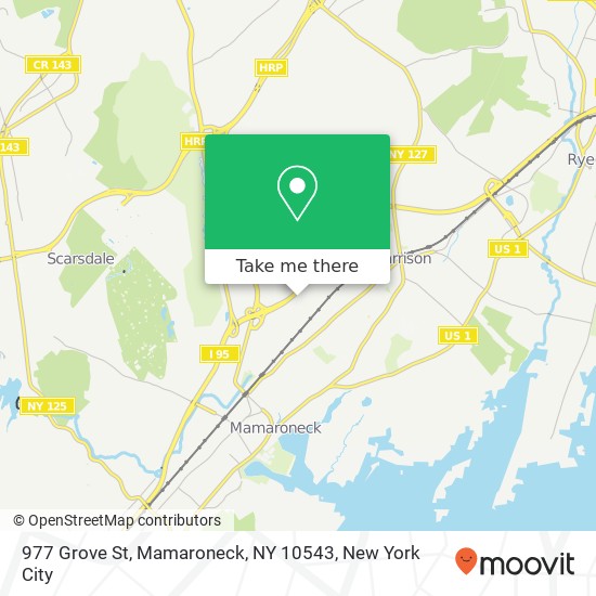 Mapa de 977 Grove St, Mamaroneck, NY 10543