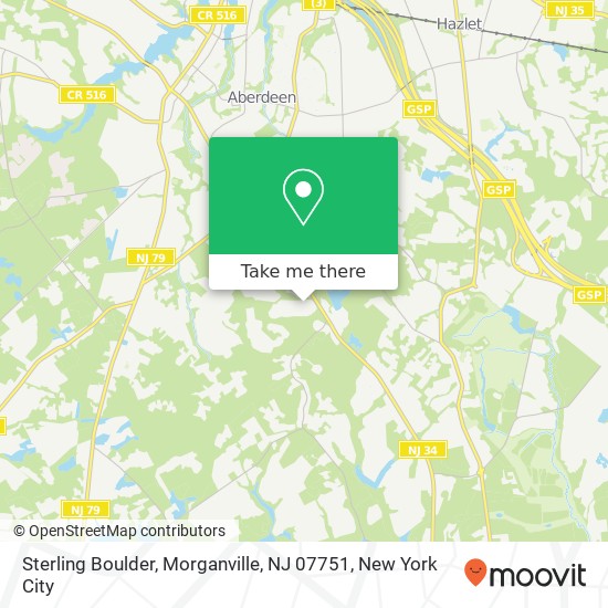 Mapa de Sterling Boulder, Morganville, NJ 07751