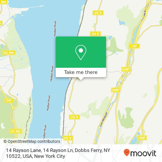 Mapa de 14 Rayson Lane, 14 Rayson Ln, Dobbs Ferry, NY 10522, USA