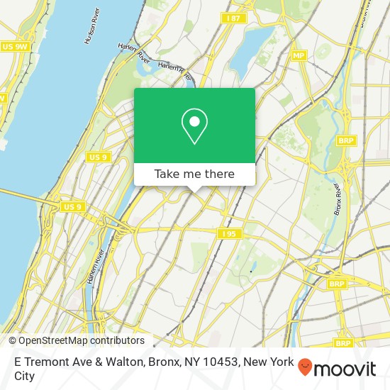 E Tremont Ave & Walton, Bronx, NY 10453 map