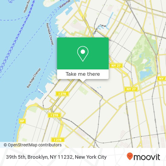 Mapa de 39th 5th, Brooklyn, NY 11232