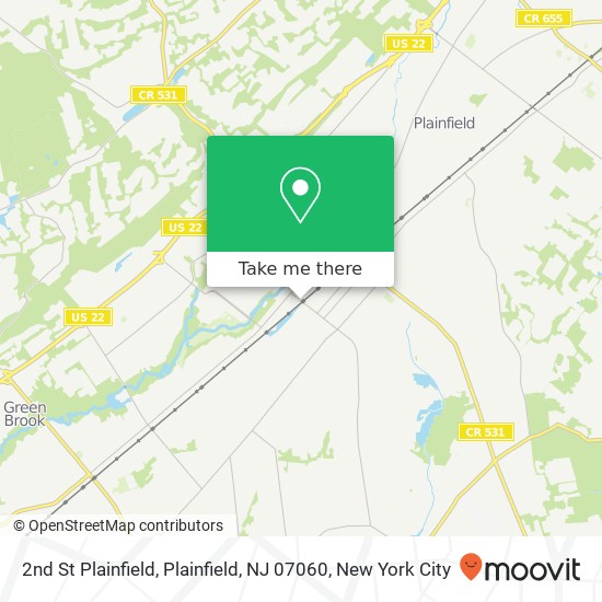 Mapa de 2nd St Plainfield, Plainfield, NJ 07060