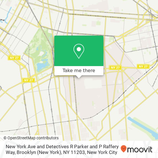 New York Ave and Detectives R Parker and P Raffery Way, Brooklyn (New York), NY 11203 map