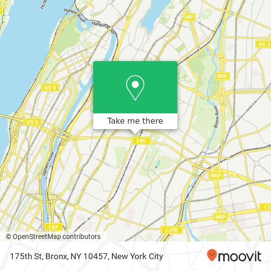 Mapa de 175th St, Bronx, NY 10457