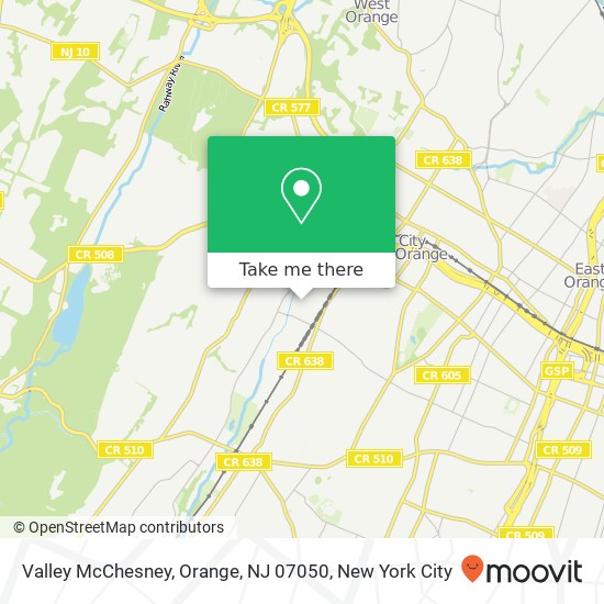 Valley McChesney, Orange, NJ 07050 map