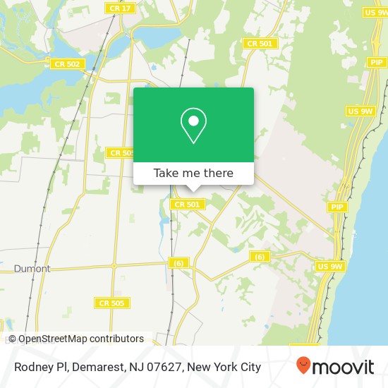 Rodney Pl, Demarest, NJ 07627 map