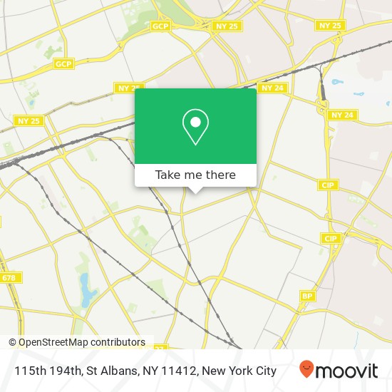 Mapa de 115th 194th, St Albans, NY 11412