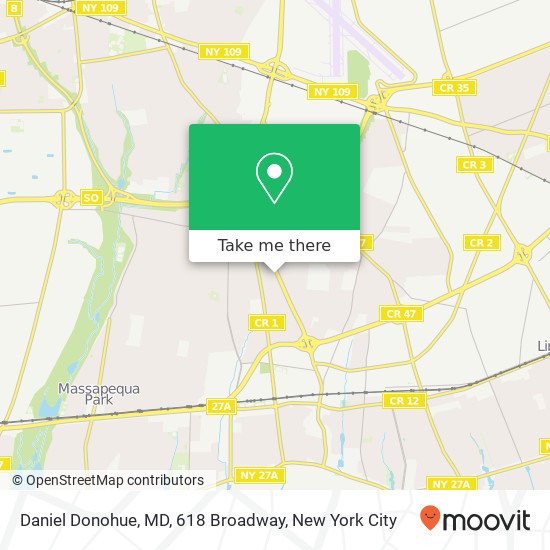 Mapa de Daniel Donohue, MD, 618 Broadway
