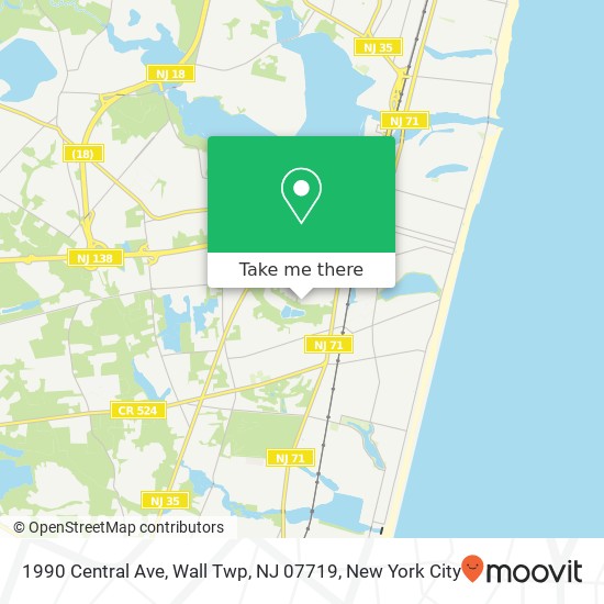 1990 Central Ave, Wall Twp, NJ 07719 map