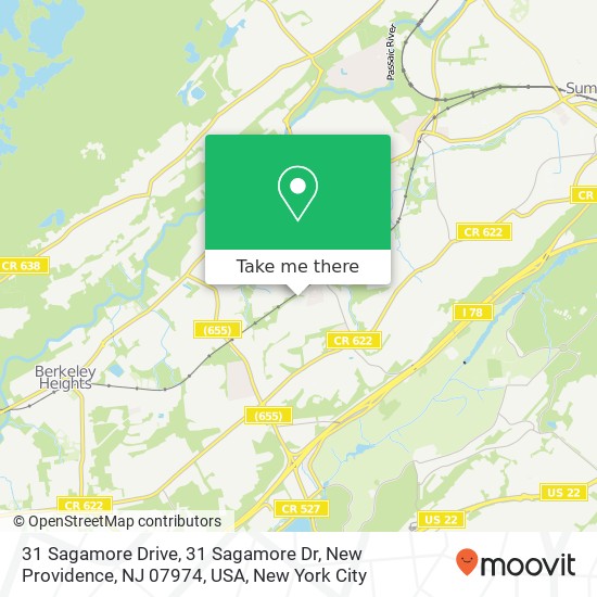 31 Sagamore Drive, 31 Sagamore Dr, New Providence, NJ 07974, USA map