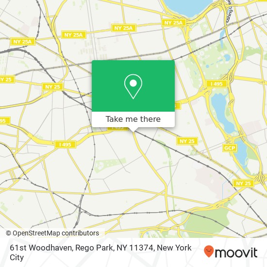 61st Woodhaven, Rego Park, NY 11374 map