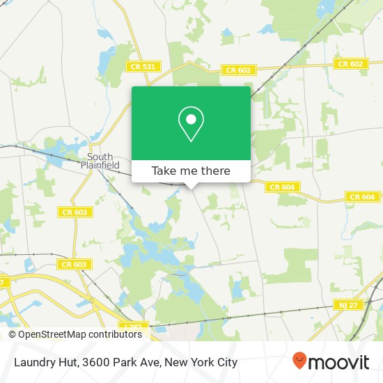 Mapa de Laundry Hut, 3600 Park Ave