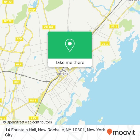 14 Fountain Hall, New Rochelle, NY 10801 map