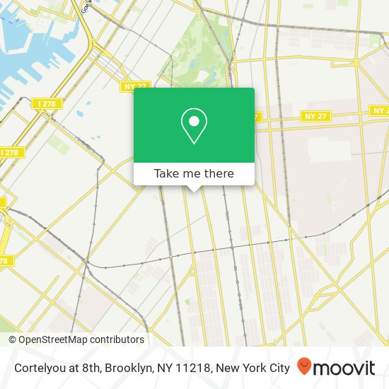 Cortelyou at 8th, Brooklyn, NY 11218 map