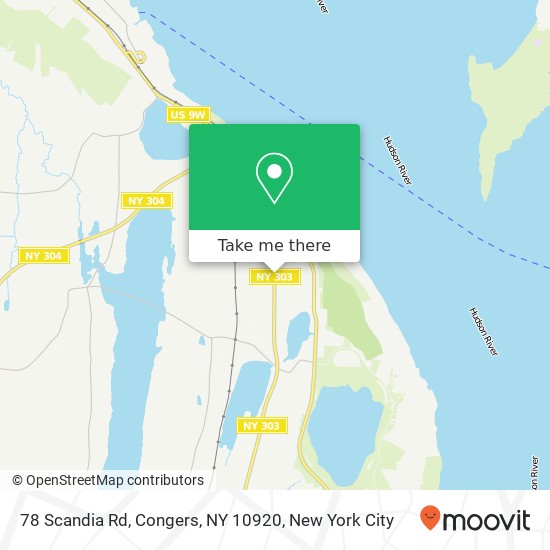 Mapa de 78 Scandia Rd, Congers, NY 10920