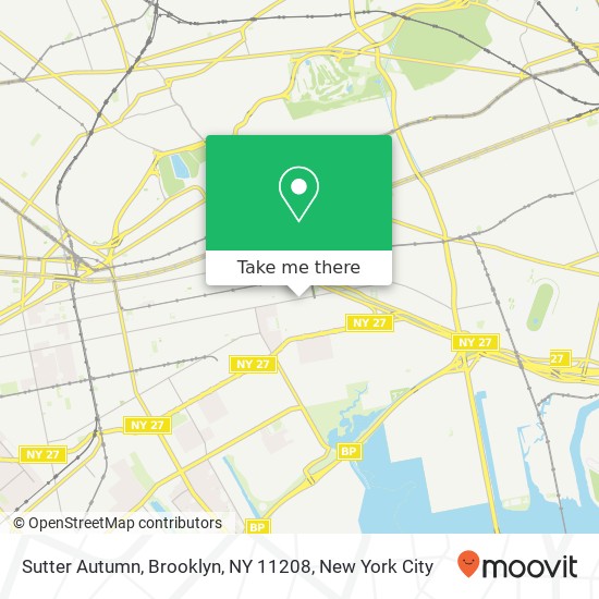 Mapa de Sutter Autumn, Brooklyn, NY 11208