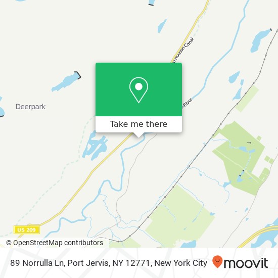 Mapa de 89 Norrulla Ln, Port Jervis, NY 12771