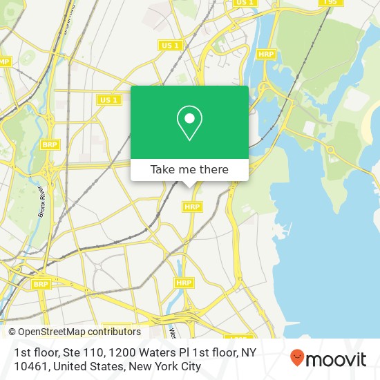 Mapa de 1st floor, Ste 110, 1200 Waters Pl 1st floor, NY 10461, United States