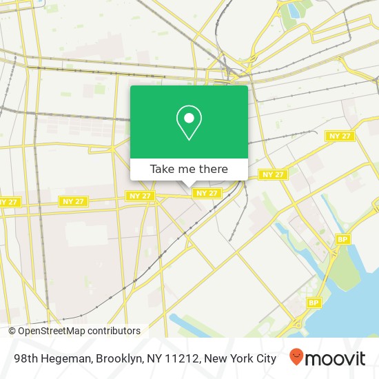 Mapa de 98th Hegeman, Brooklyn, NY 11212