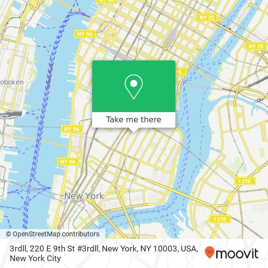 3rdll, 220 E 9th St #3rdll, New York, NY 10003, USA map