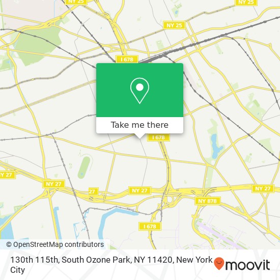 Mapa de 130th 115th, South Ozone Park, NY 11420