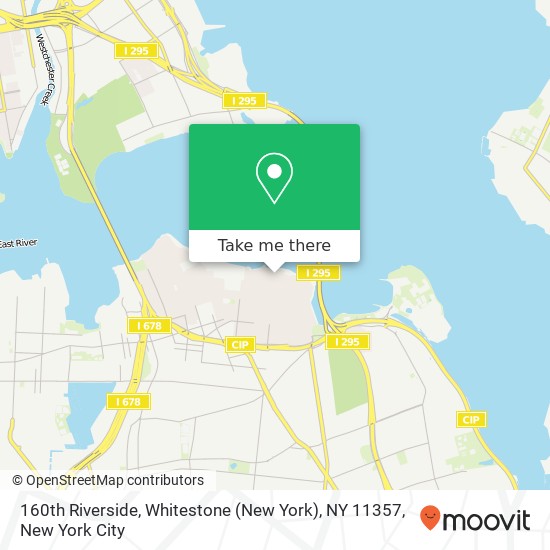 Mapa de 160th Riverside, Whitestone (New York), NY 11357