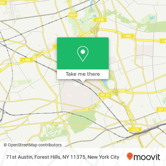 Mapa de 71st Austin, Forest Hills, NY 11375