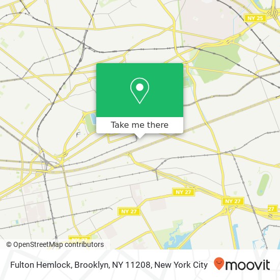 Mapa de Fulton Hemlock, Brooklyn, NY 11208