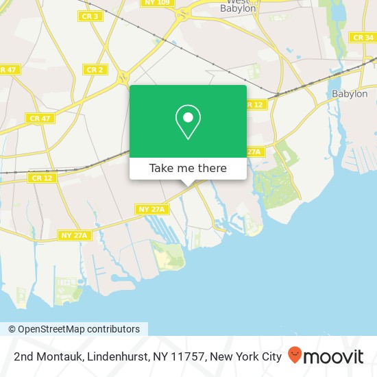 Mapa de 2nd Montauk, Lindenhurst, NY 11757