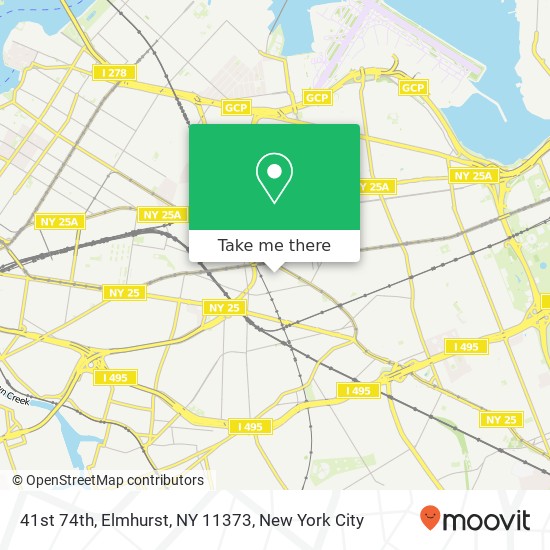 41st 74th, Elmhurst, NY 11373 map