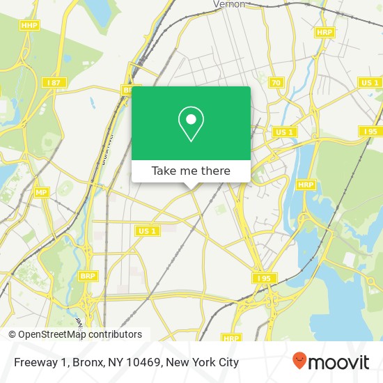 Freeway 1, Bronx, NY 10469 map