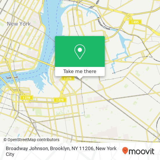 Broadway Johnson, Brooklyn, NY 11206 map
