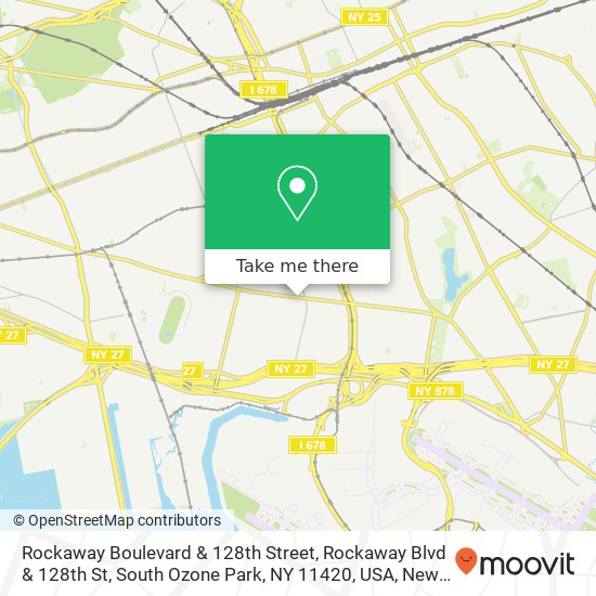 Rockaway Boulevard & 128th Street, Rockaway Blvd & 128th St, South Ozone Park, NY 11420, USA map