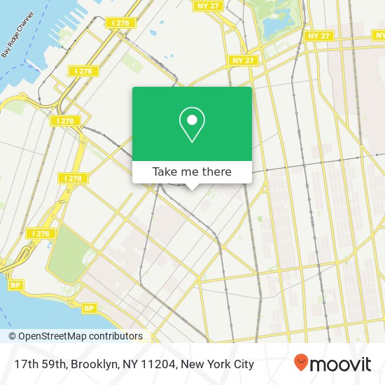 17th 59th, Brooklyn, NY 11204 map