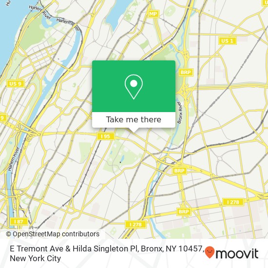 E Tremont Ave & Hilda Singleton Pl, Bronx, NY 10457 map