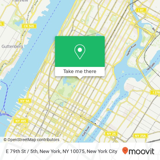 Mapa de E 79th St / 5th, New York, NY 10075