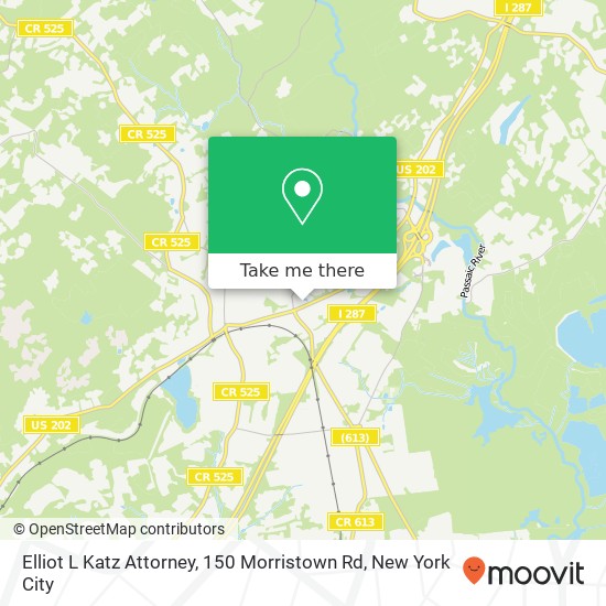 Mapa de Elliot L Katz Attorney, 150 Morristown Rd