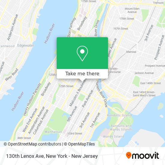 130th Lenox Ave map