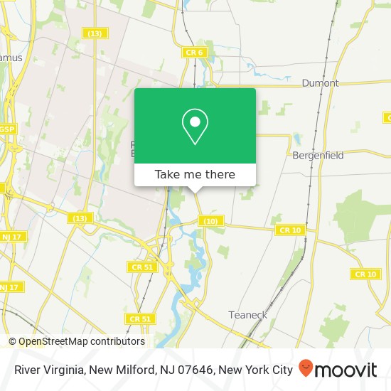 Mapa de River Virginia, New Milford, NJ 07646