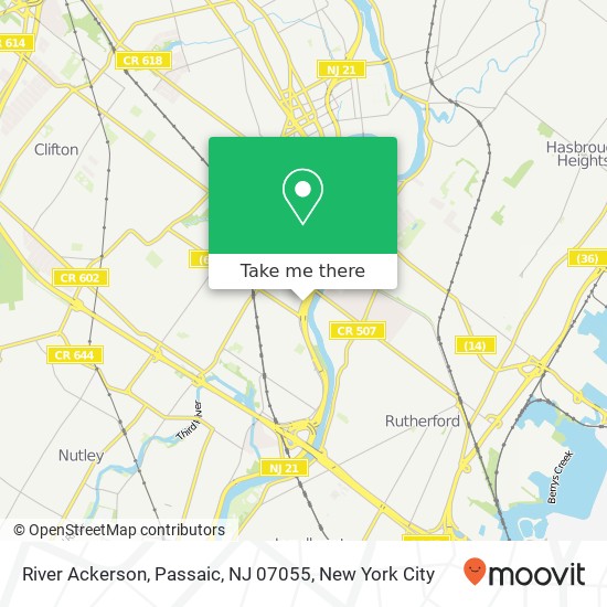 Mapa de River Ackerson, Passaic, NJ 07055