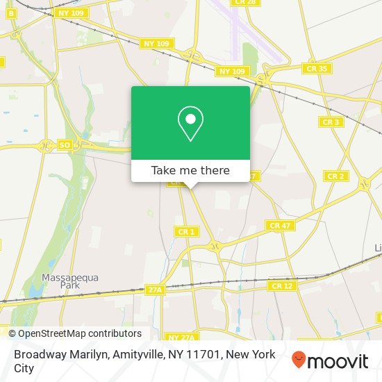 Broadway Marilyn, Amityville, NY 11701 map
