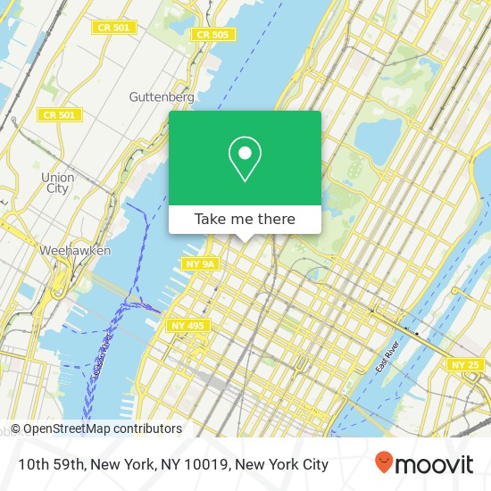 Mapa de 10th 59th, New York, NY 10019