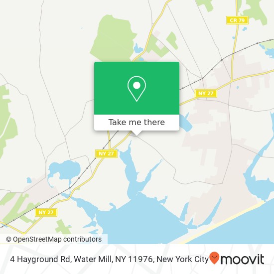 Mapa de 4 Hayground Rd, Water Mill, NY 11976