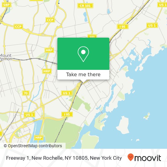 Mapa de Freeway 1, New Rochelle, NY 10805