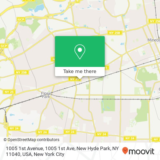 1005 1st Avenue, 1005 1st Ave, New Hyde Park, NY 11040, USA map