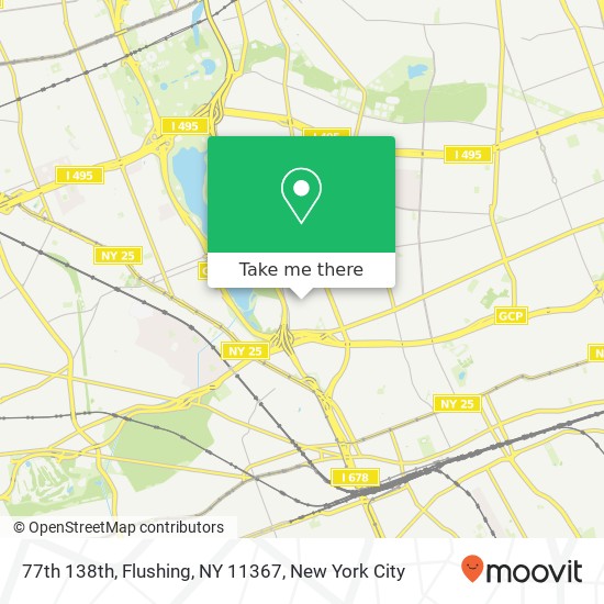 77th 138th, Flushing, NY 11367 map